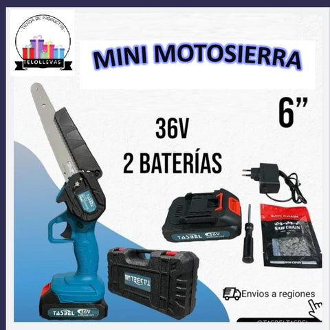 Motosierra inalambrica con dos baterias