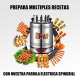 PARRILLA ELECTRICA GIRATORIA PARA ANTICUCHOS SIN HUMO - SPINGRILL