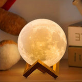 Lámpara Luna 3D Táctil Led